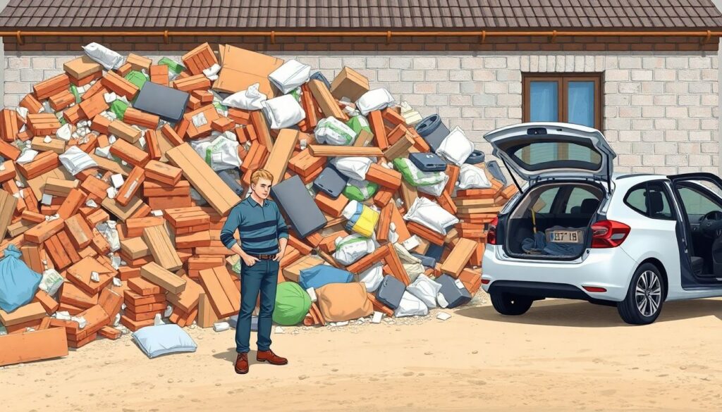 Утилизация отходов при строительстве частного дома - иллюстрация